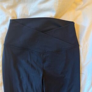 Black High-Waisted Leggings crossover s59